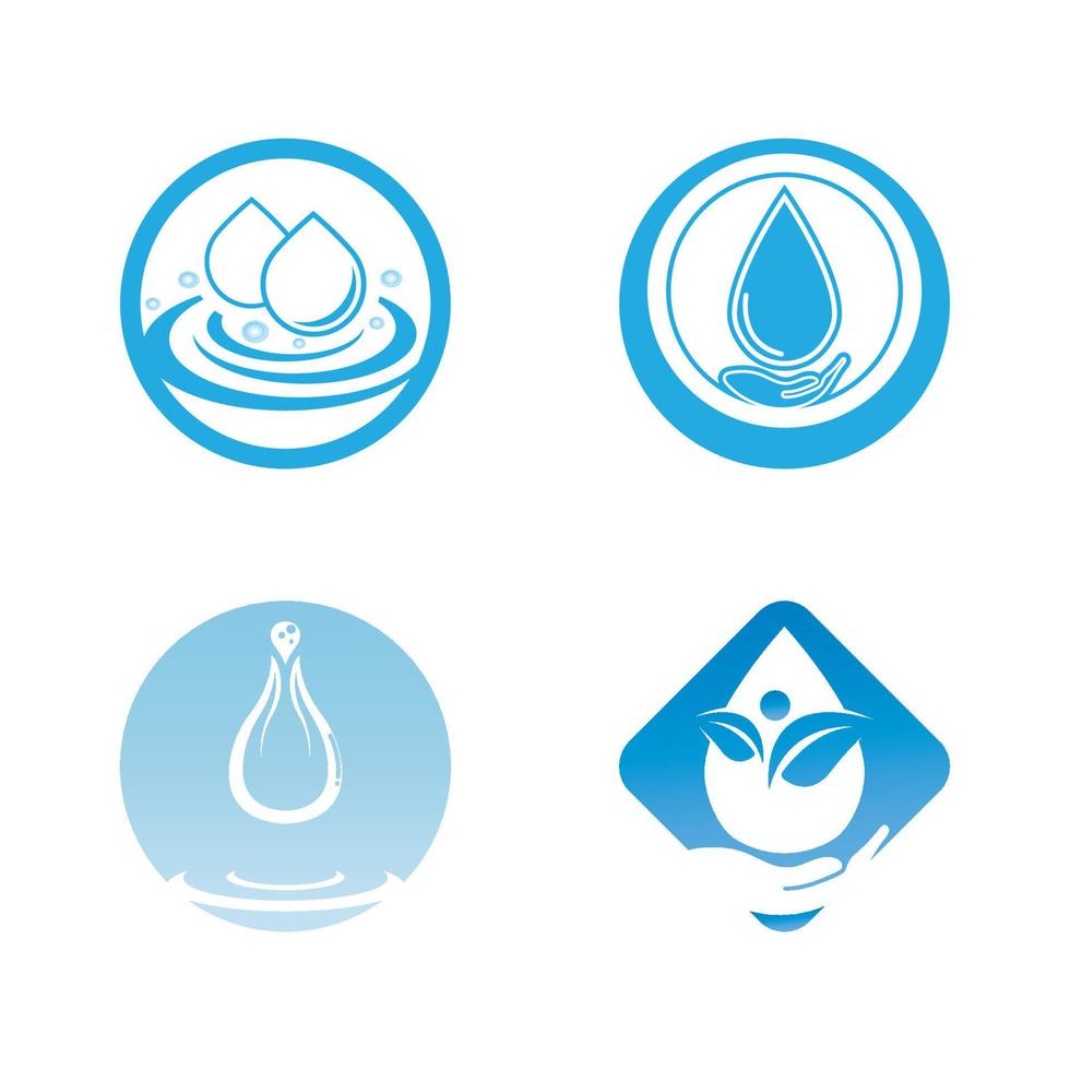 Water drop logo template vector