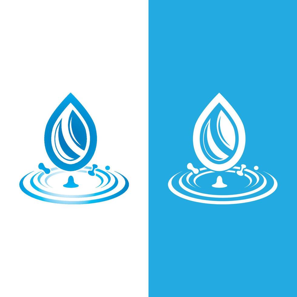 Water drop logo template vector