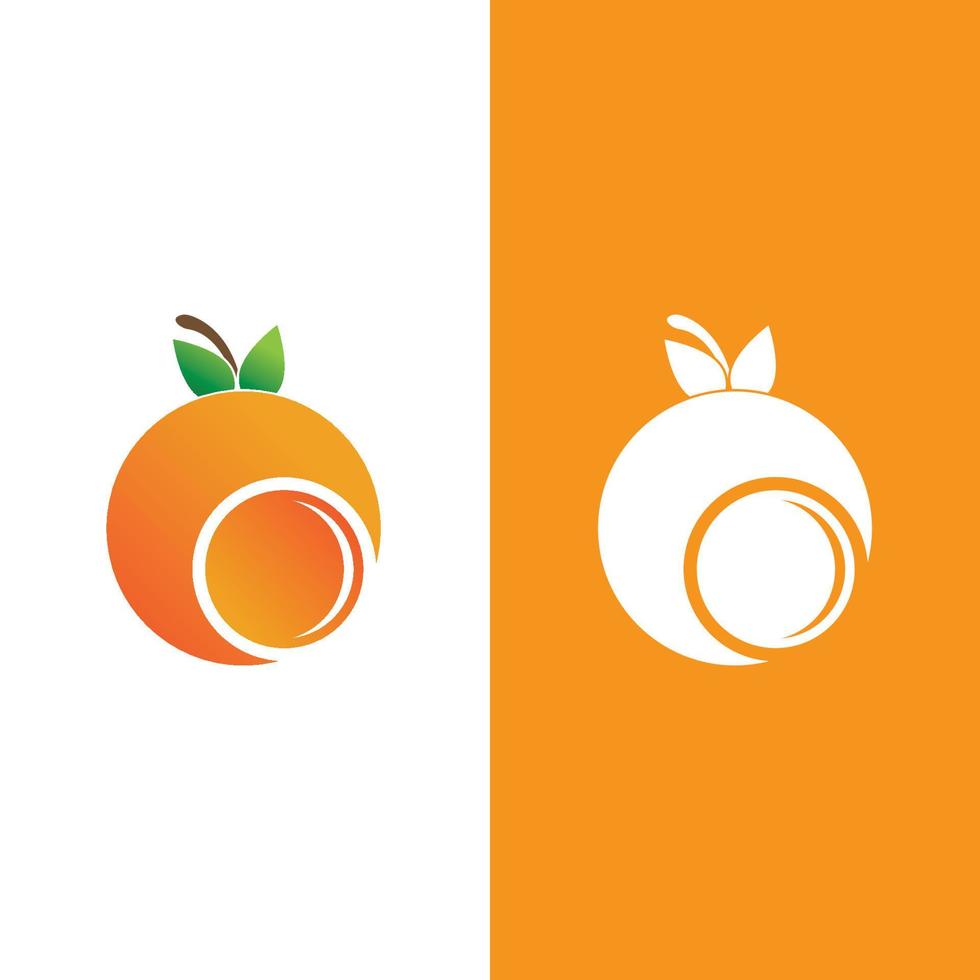 diseño de logotipo naranja vector