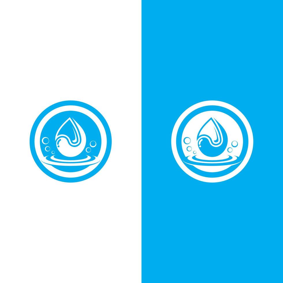 Water drop logo template vector