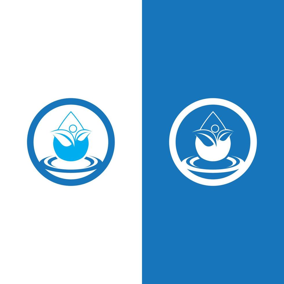 Water drop logo template vector