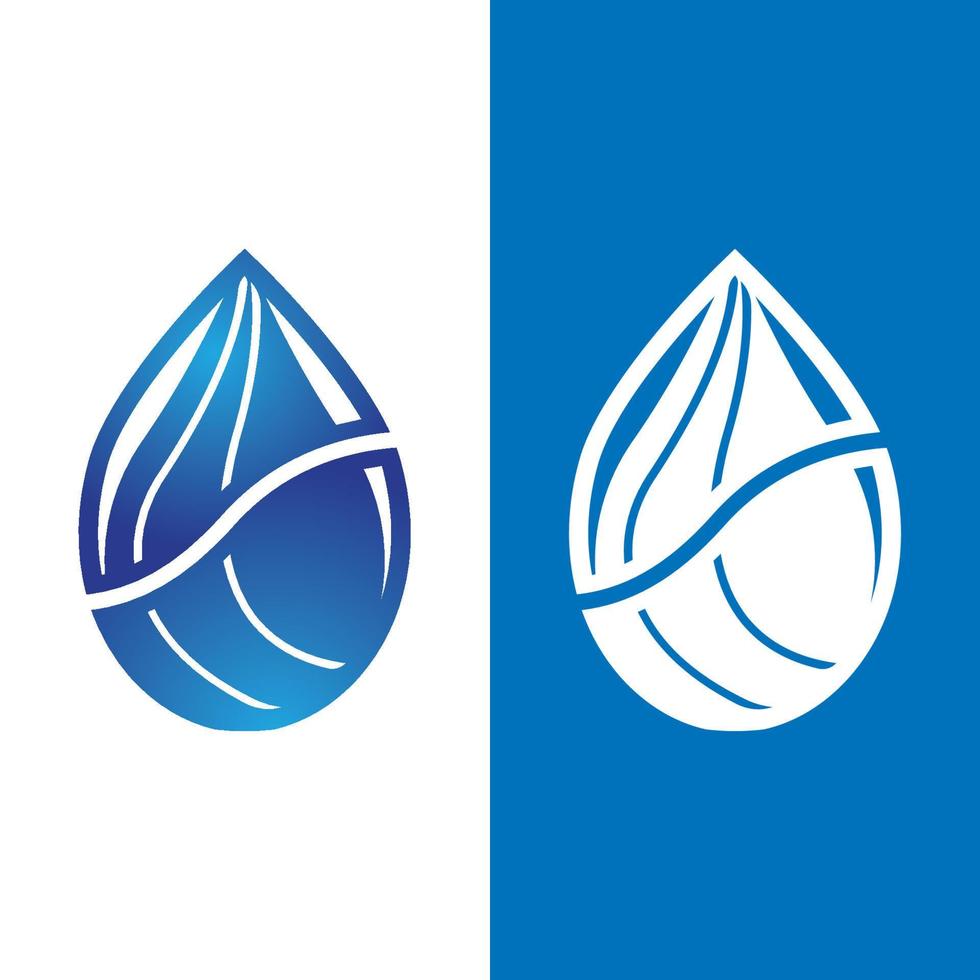 Water drop logo template vector