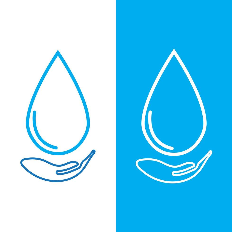 Water drop logo template vector