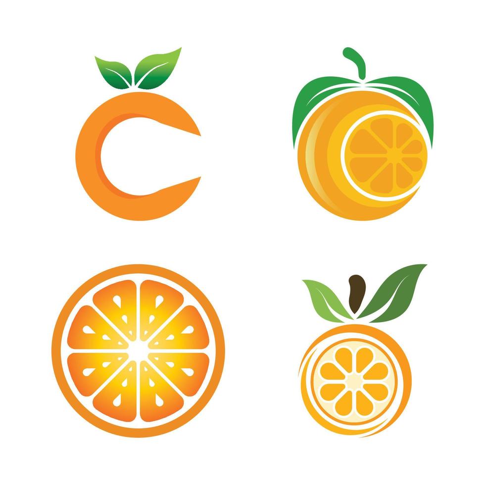 diseño de logotipo naranja vector