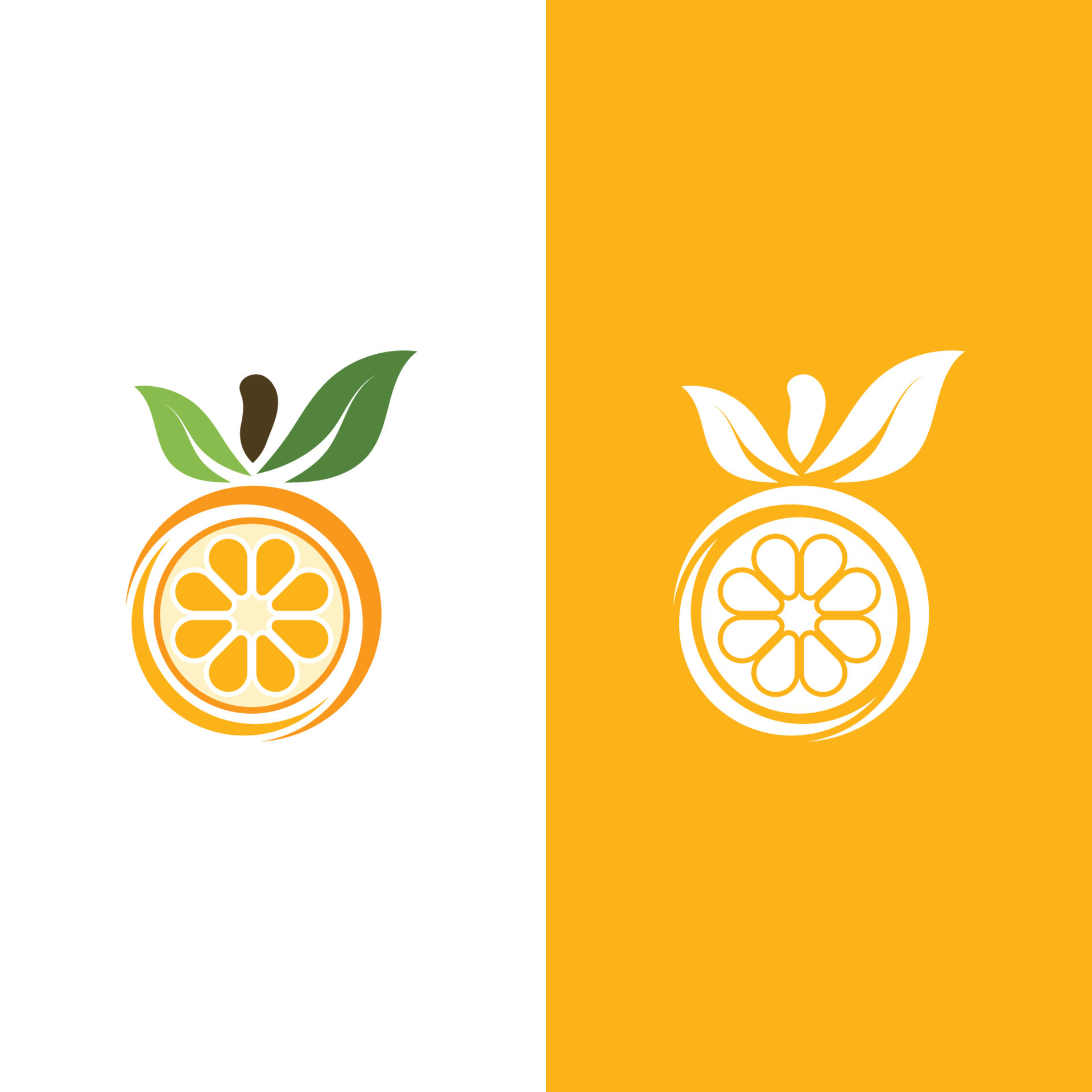 Orange logo design 8961183 Vector Art at Vecteezy