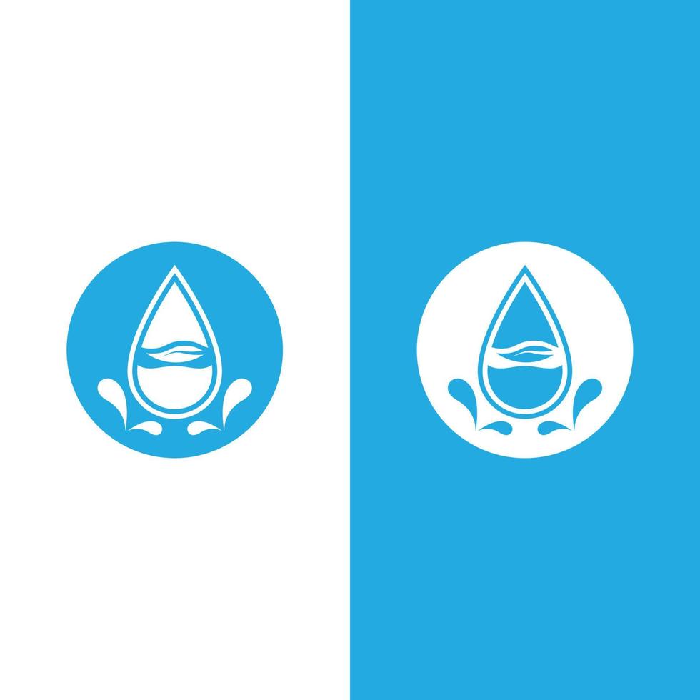 Water drop logo template vector