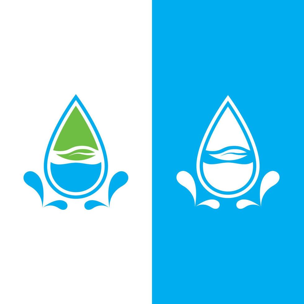 Water drop logo template vector