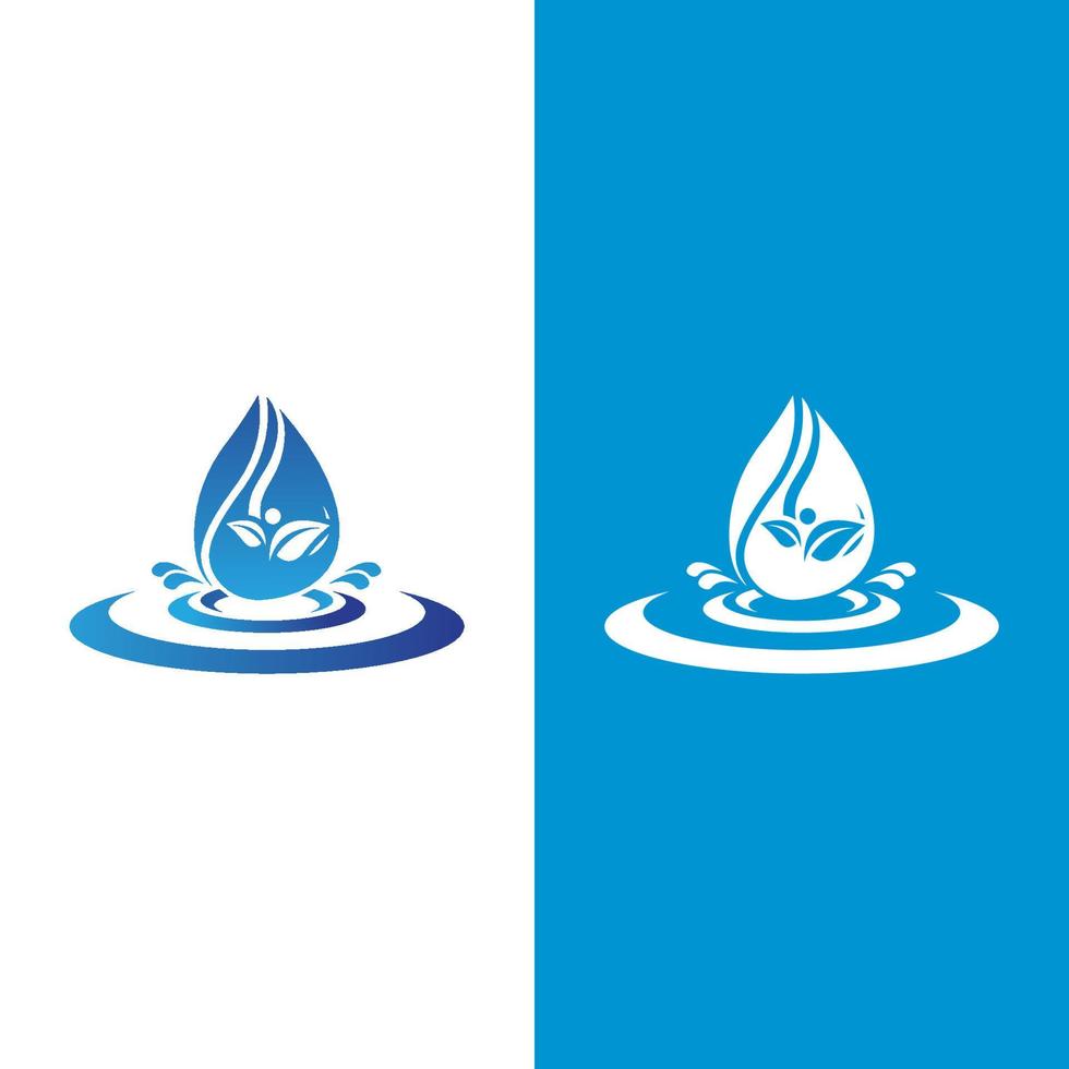 Water drop logo template vector