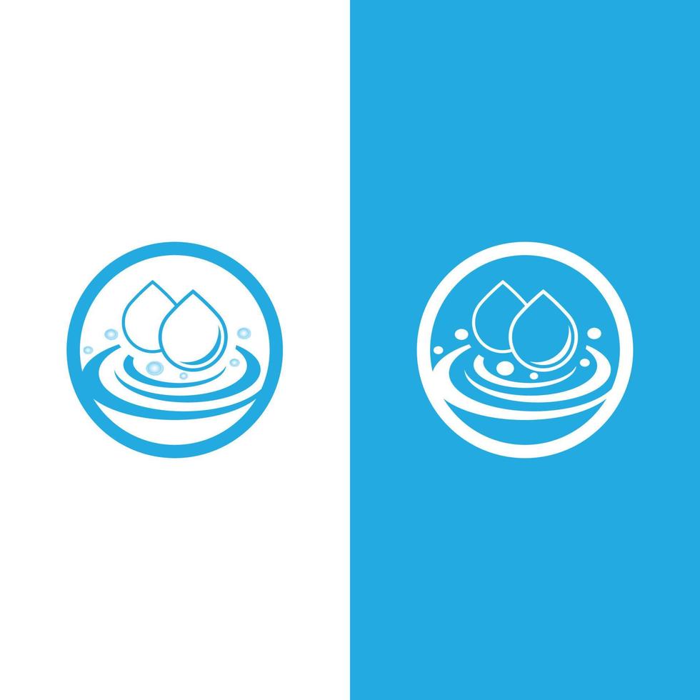 Water drop logo template vector