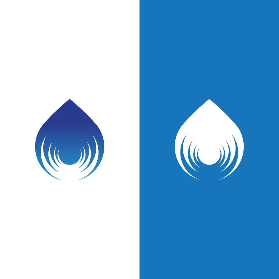 Water drop logo template vector