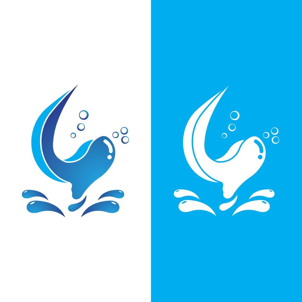 Water drop logo template vector