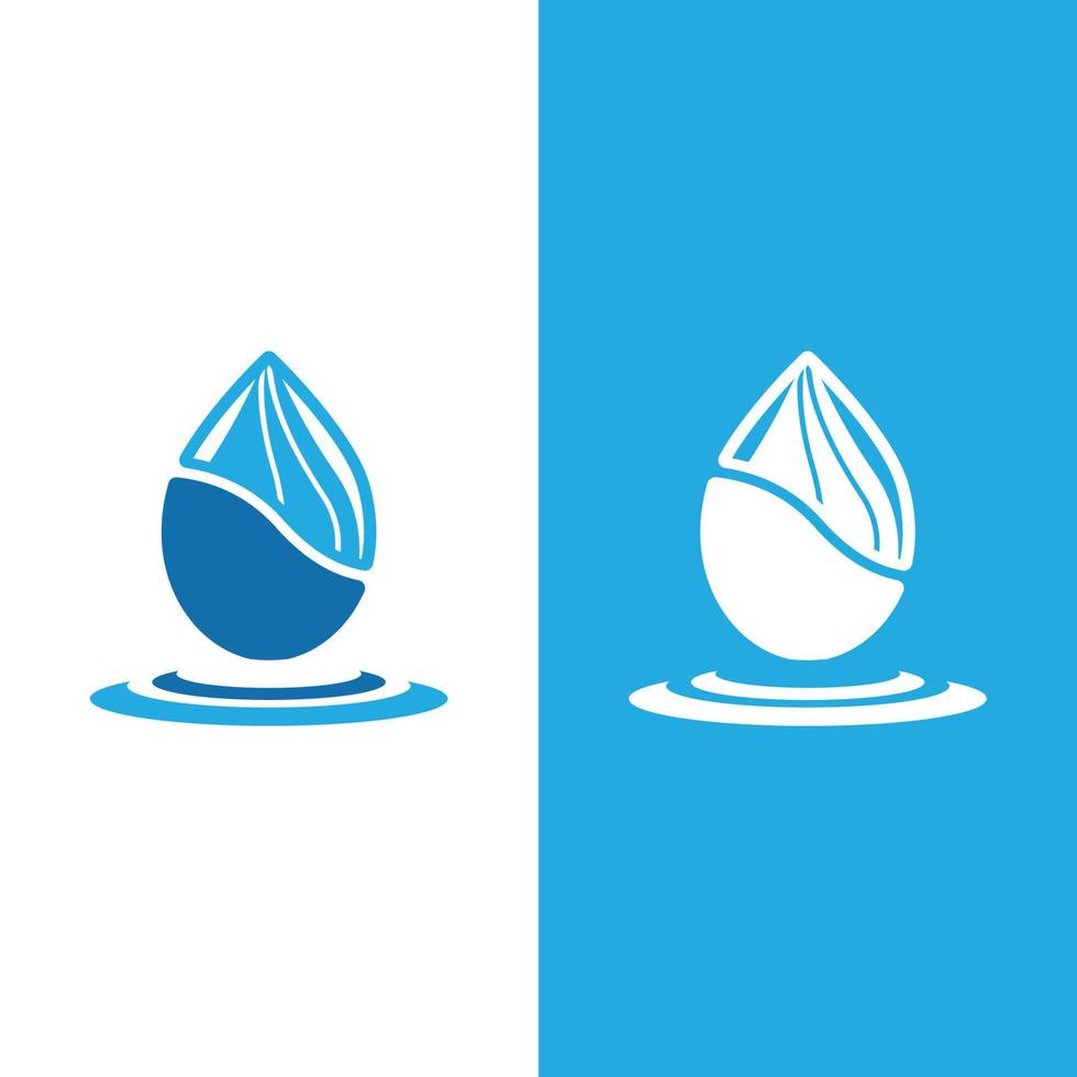 Water drop logo template vector