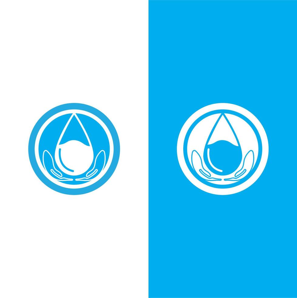 Water drop logo template vector