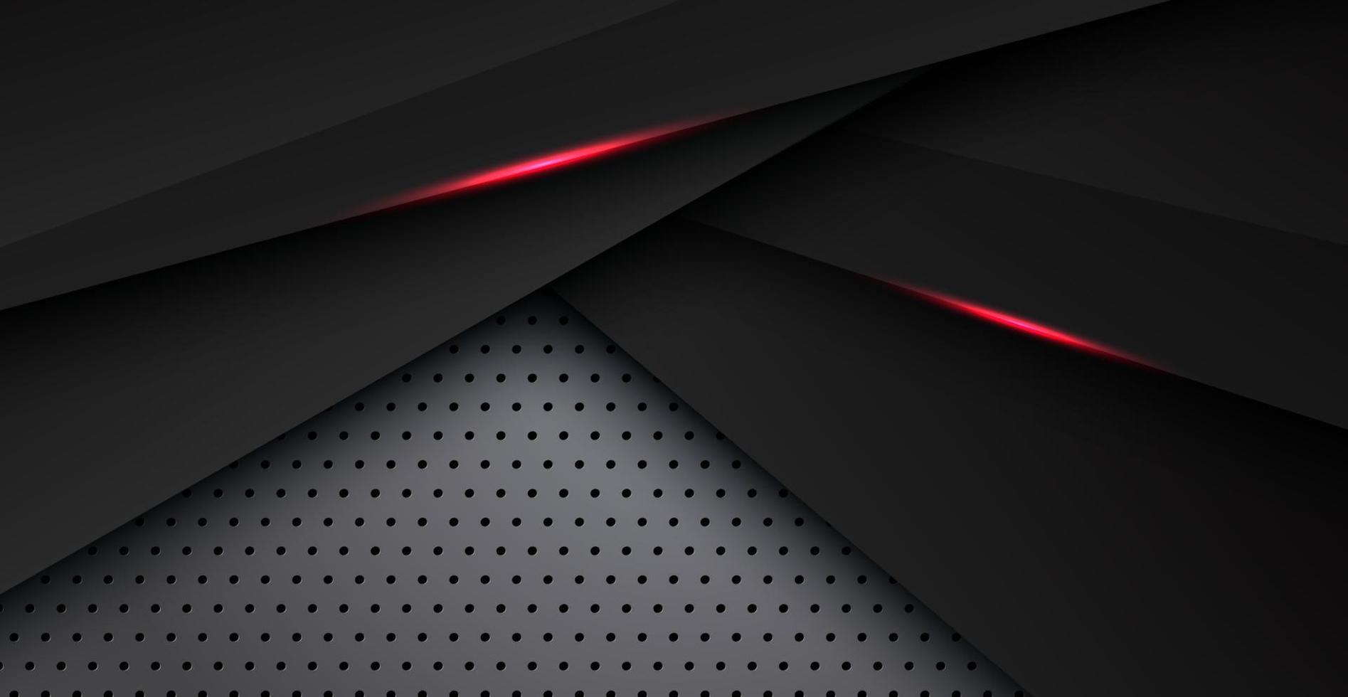 abstract red black space frame layout design tech triangle concept silver texture background. eps10 vector