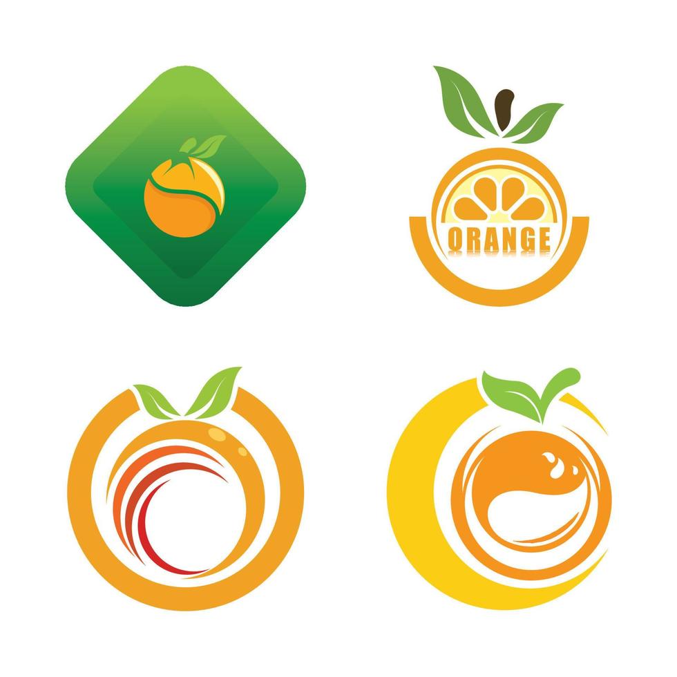 diseño de logotipo naranja vector