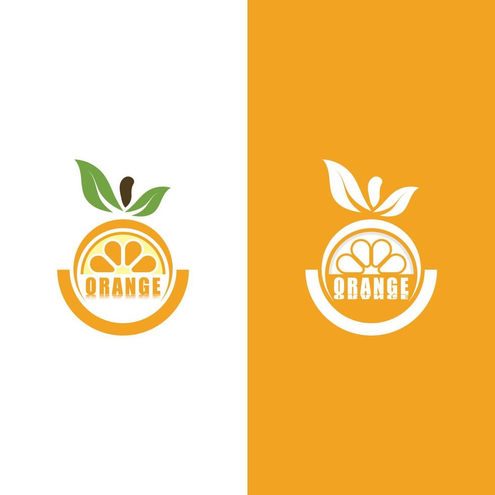 diseño de logotipo naranja vector