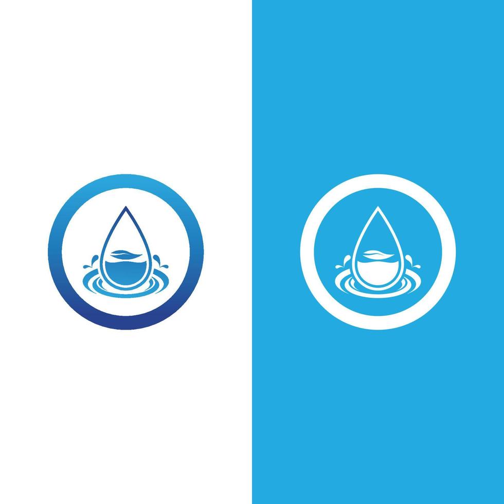 Water drop logo template vector