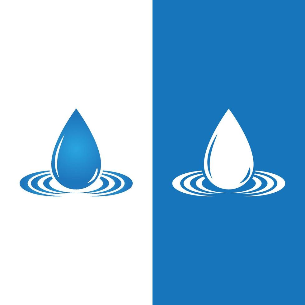 Water drop logo template vector
