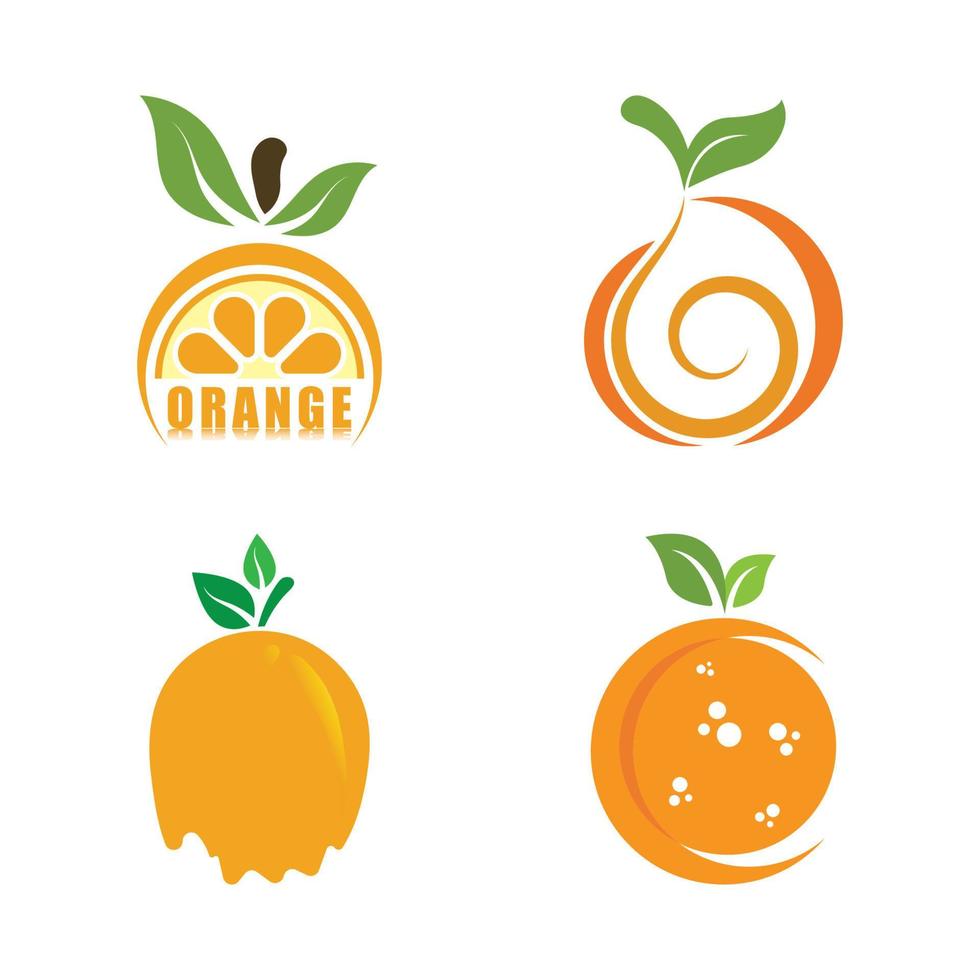 diseño de logotipo naranja vector