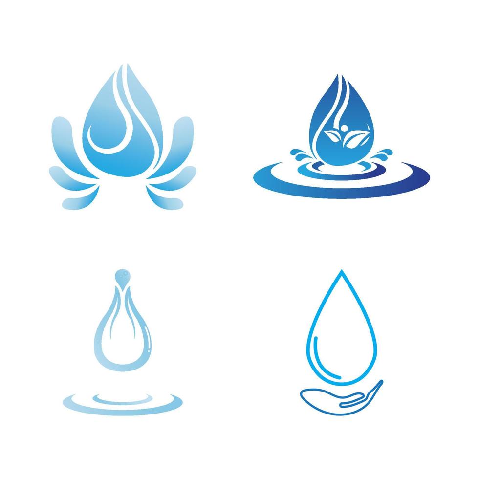 Water drop logo template vector