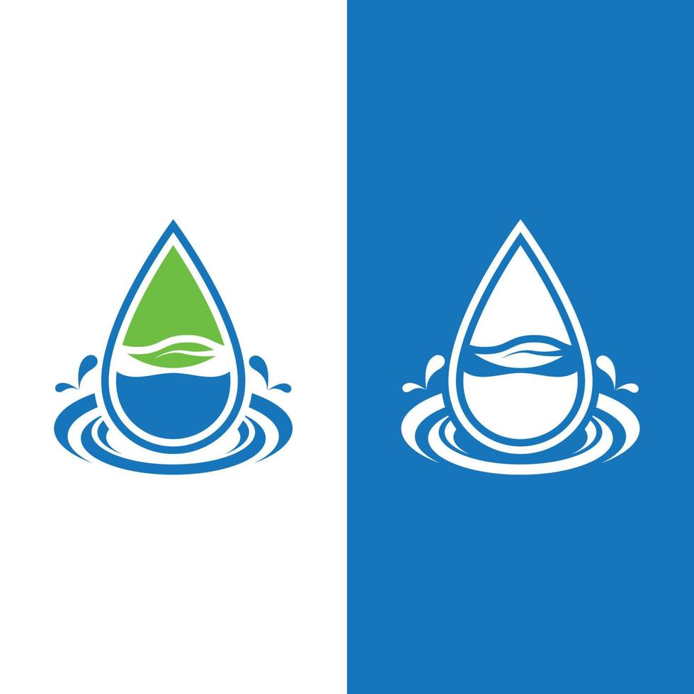 Water drop logo template vector