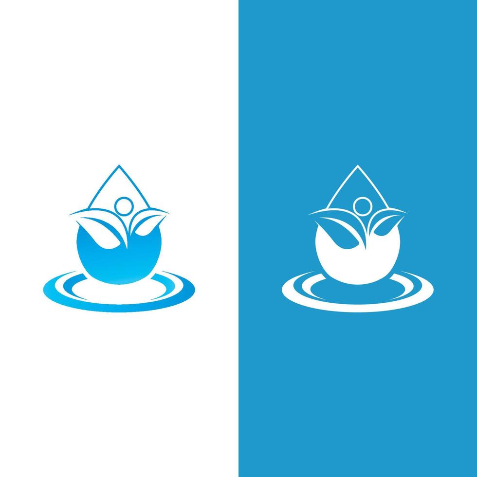 Water drop logo template vector