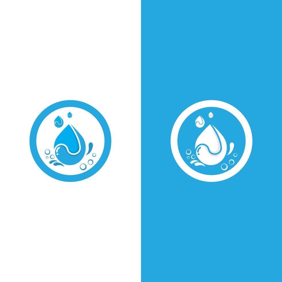 Water drop logo template vector