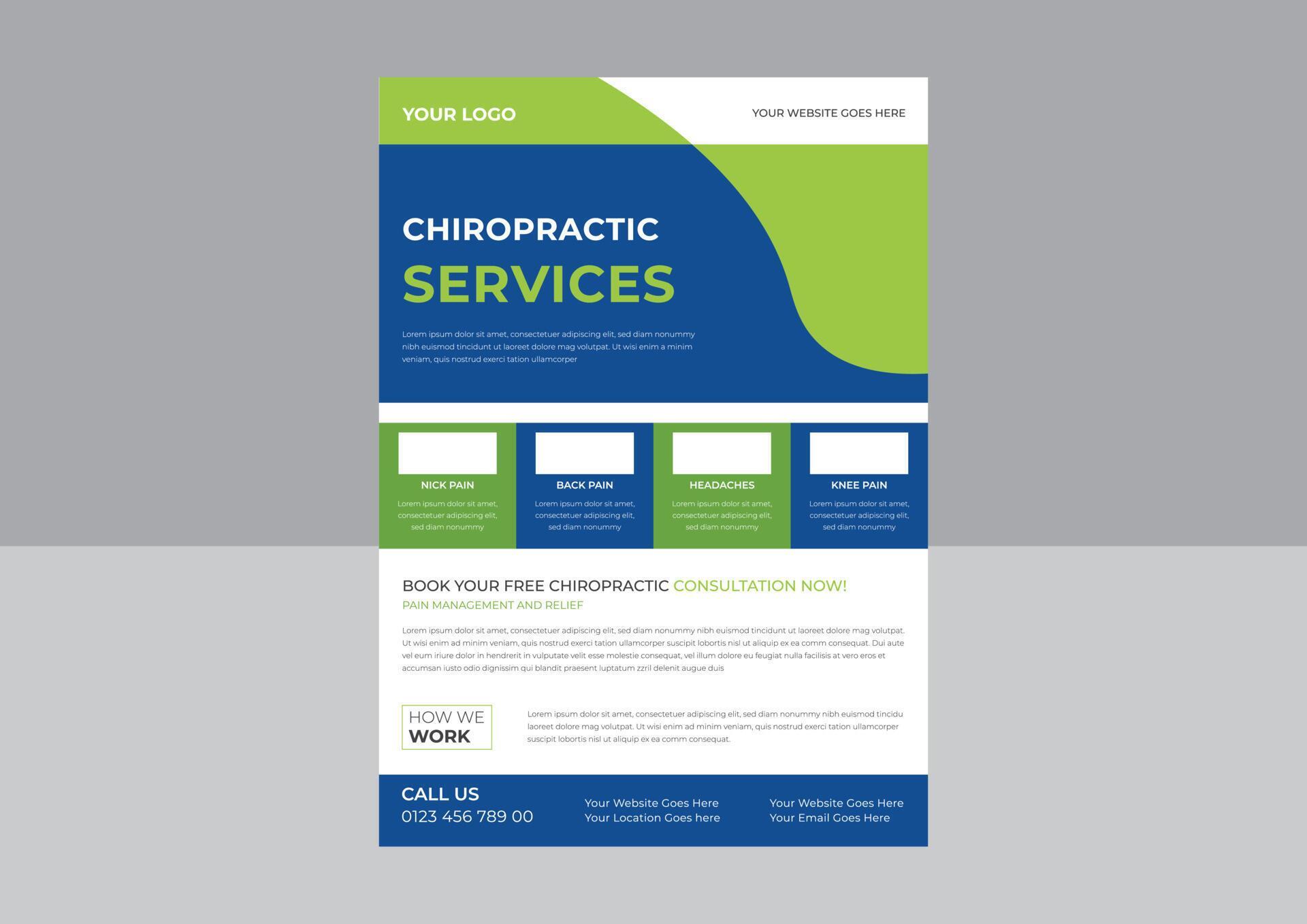 Chiropractic flyer template, Chiropractic and Rehabilitation service