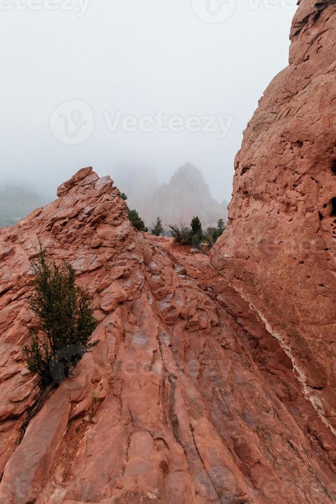 Red rocky landscape view photo