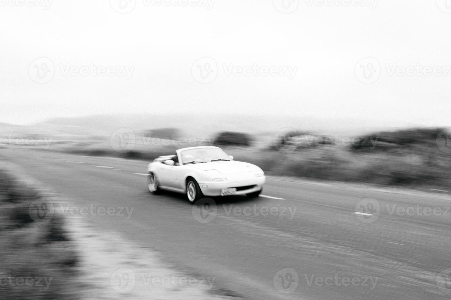 Black and white sports car photo