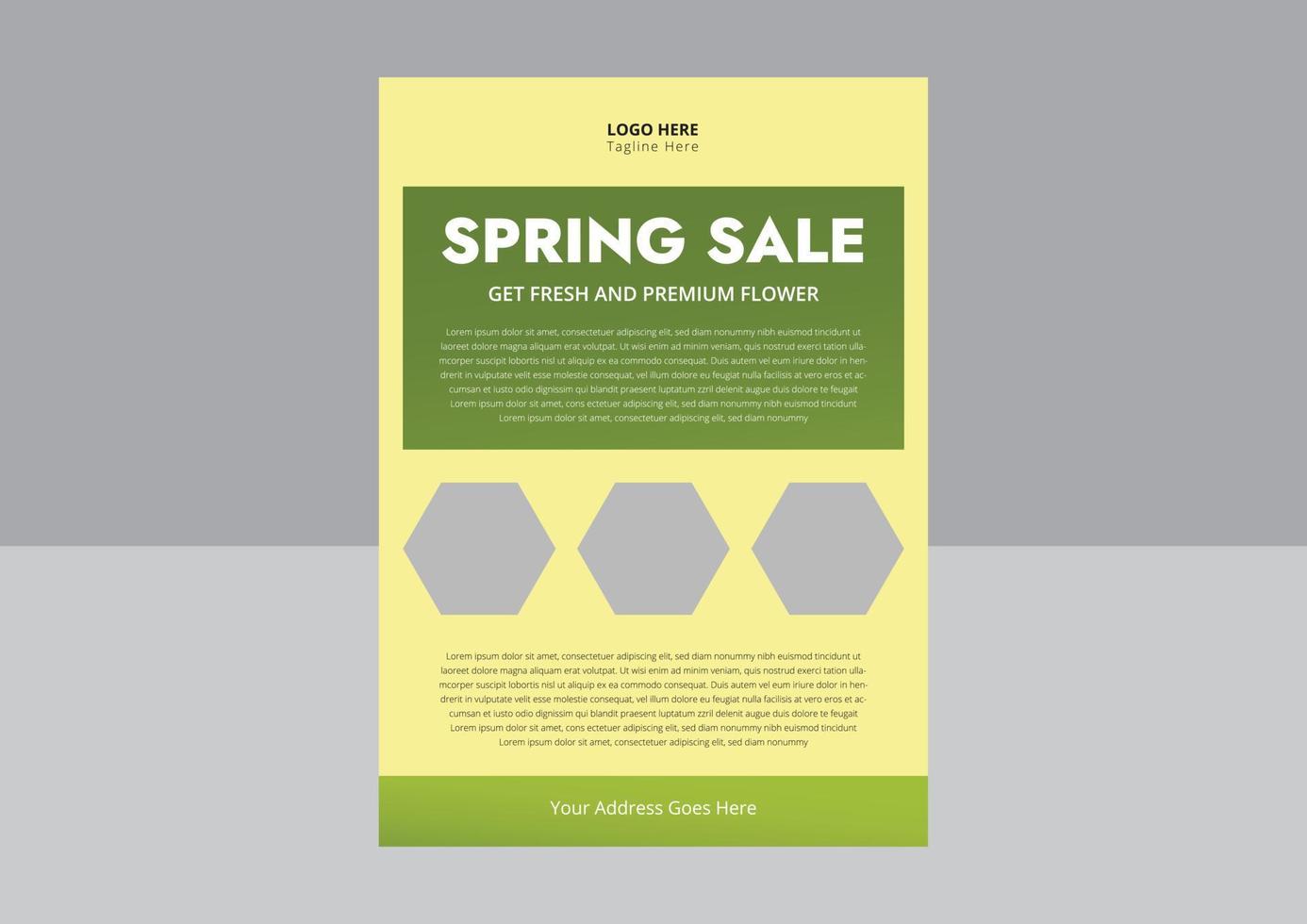 Flower Shop Flyer Templates. Spring Sale Flyer poster leaflet design. Cover, flyer design. vector