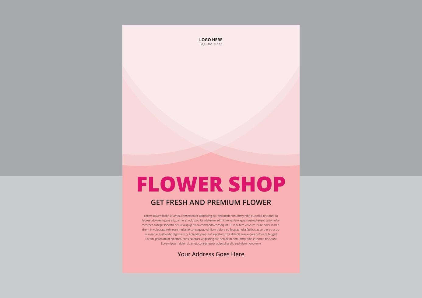 plantillas de folletos de floristería. diseño de folleto de cartel de volante de venta de primavera. portada, diseño de volante. vector