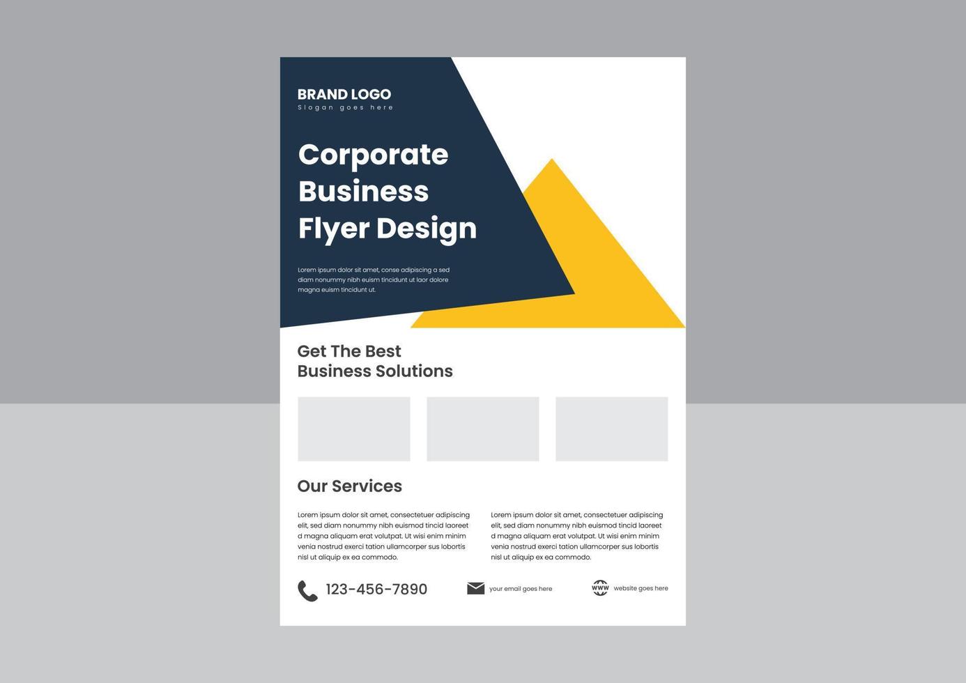 headline flyer poster design template. creative business flyer design template. corporate business flyer design template. vector