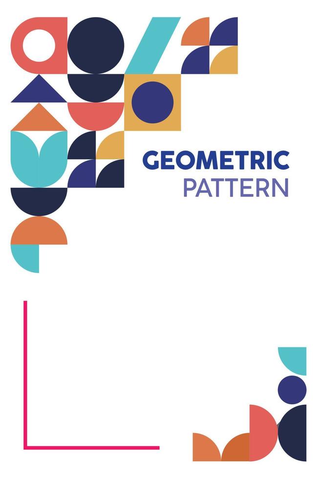 flat design with geometric concept background free vector