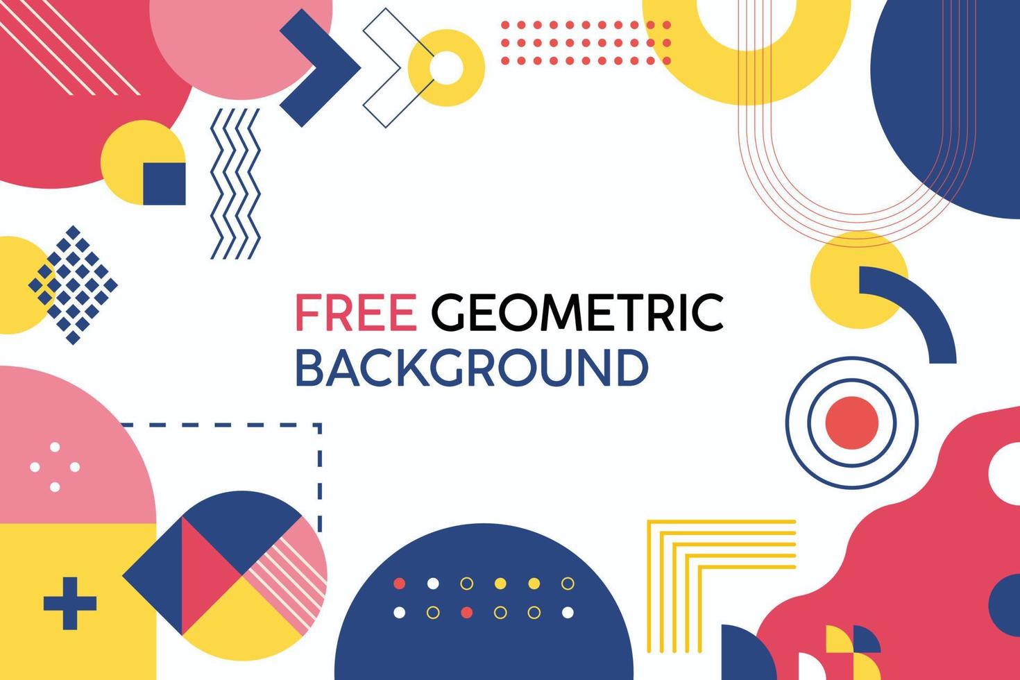 diseño plano con fondo de concepto geométrico gratis vector