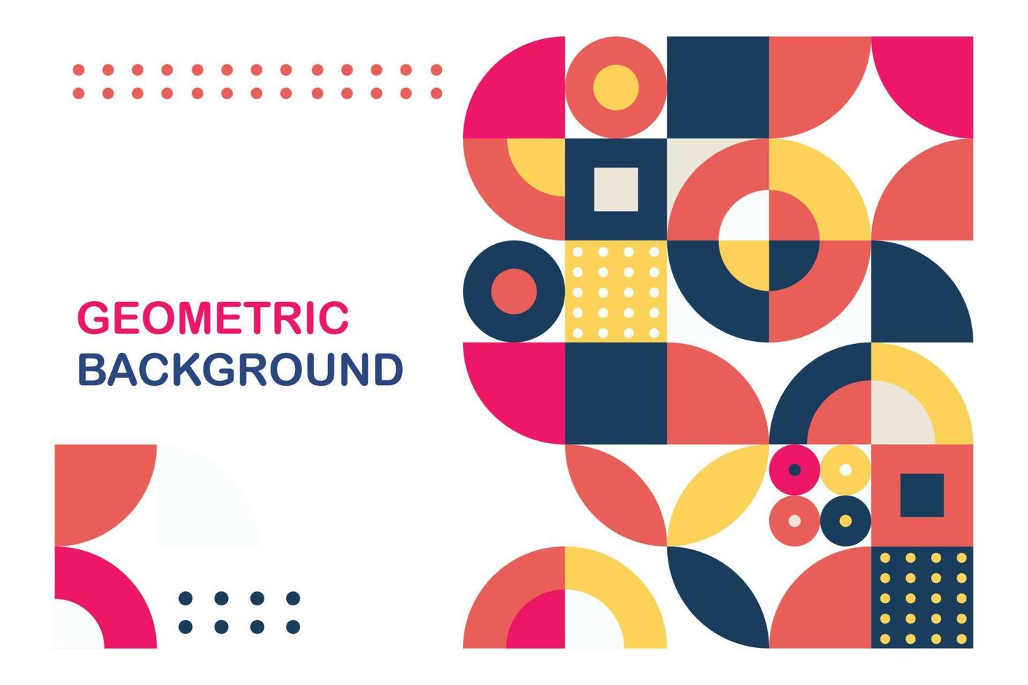 flat design with geometric concept background free vector