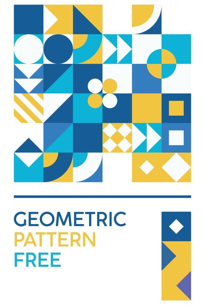 flat design with geometric concept background free vector