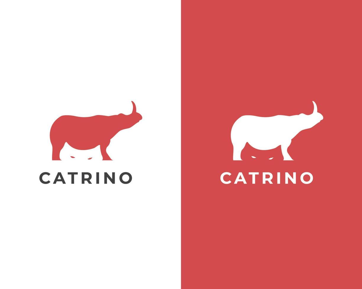 concepto de diseño de logotipo catrino vector