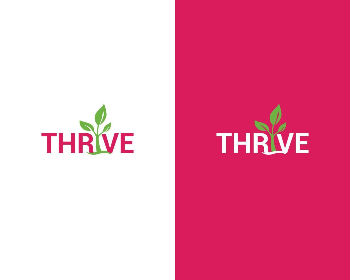 Thrive logo design concept vector