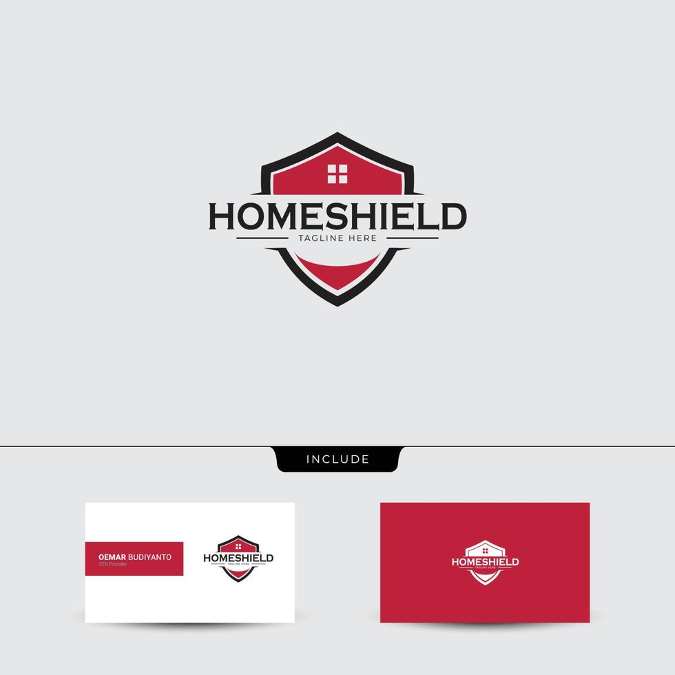 Homeshield logo design concept vector