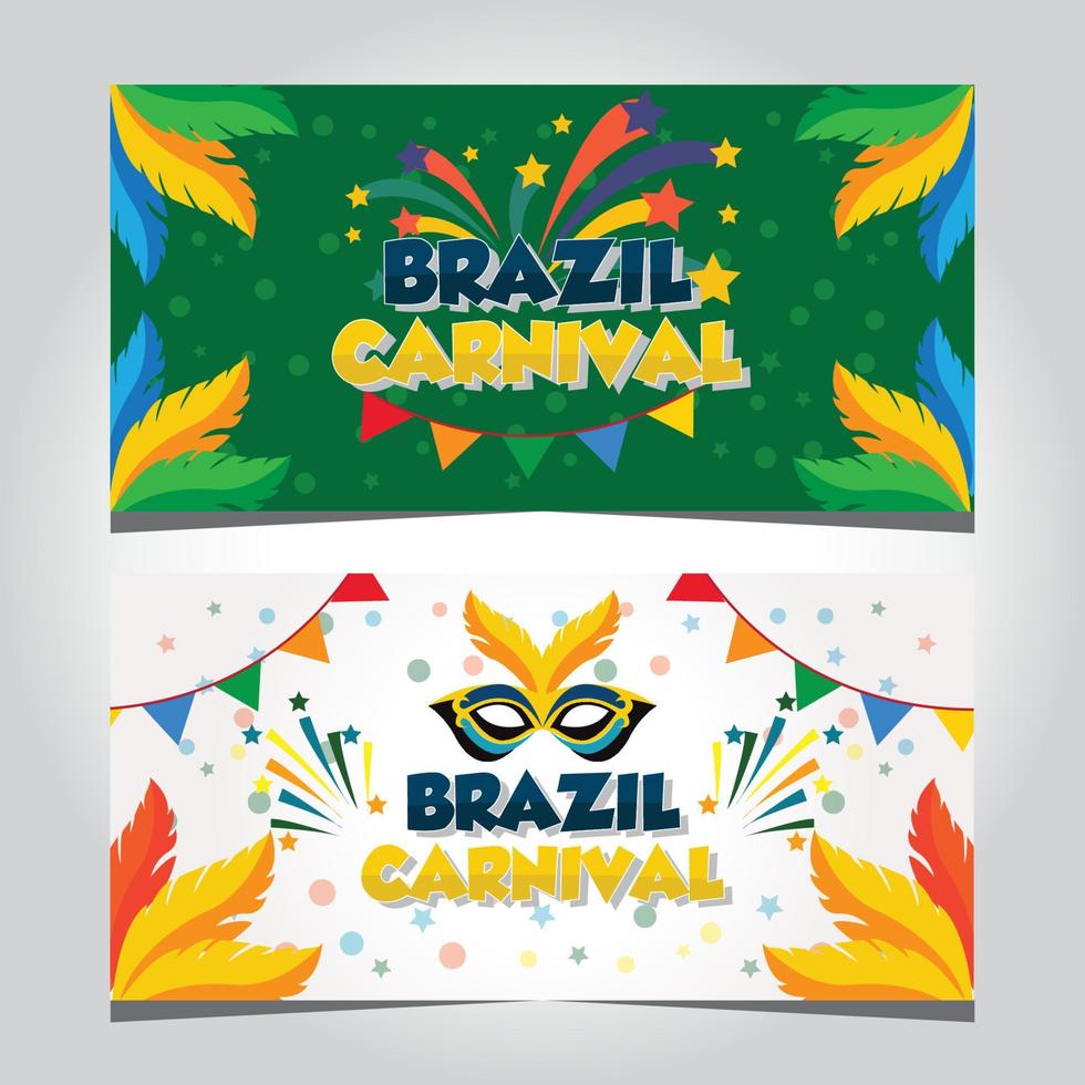 Backdrop template of brazil carnival vector