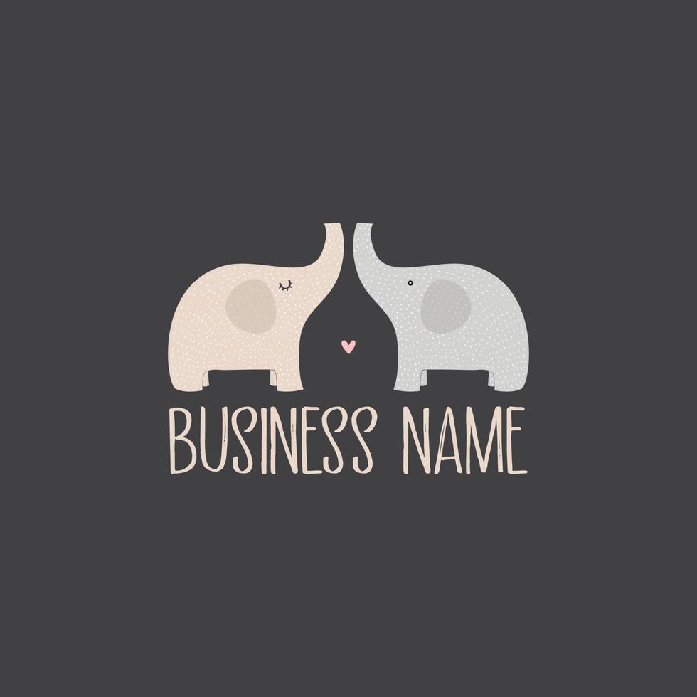 concepto de diseño de logotipo de elefante vector