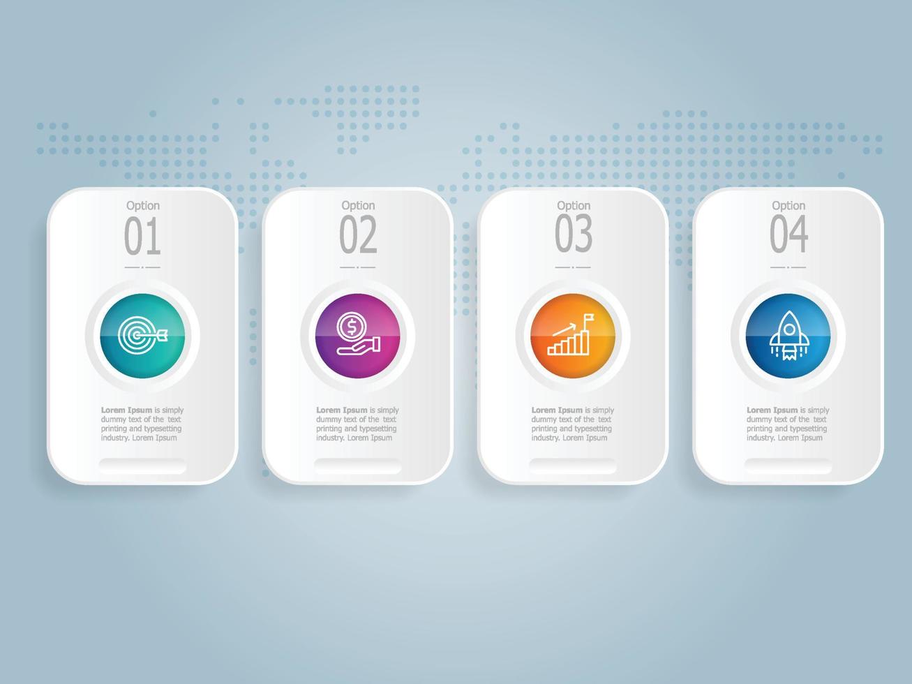 abstract horizontal timeline infographics element vector