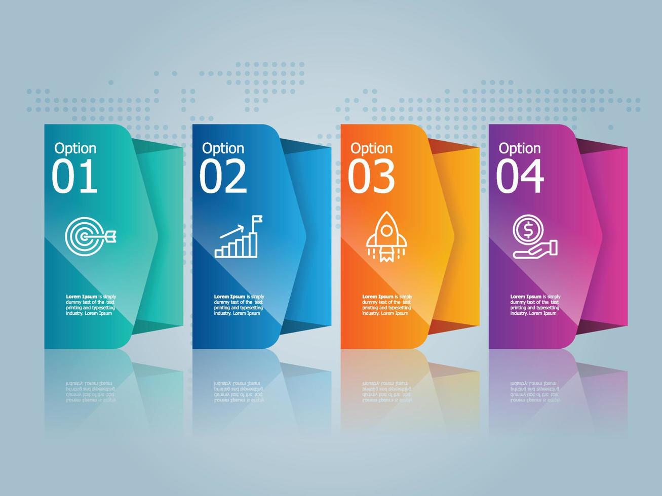 abstract horizontal timeline infographics element vector
