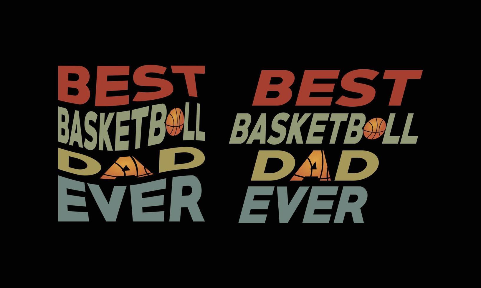 el mejor diseño de camiseta de papá de baloncesto. vector