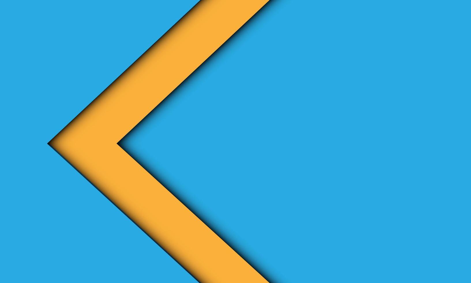 Abstract yellow arrow direction shadow overlap on blue blank space design modern futuristic background vector