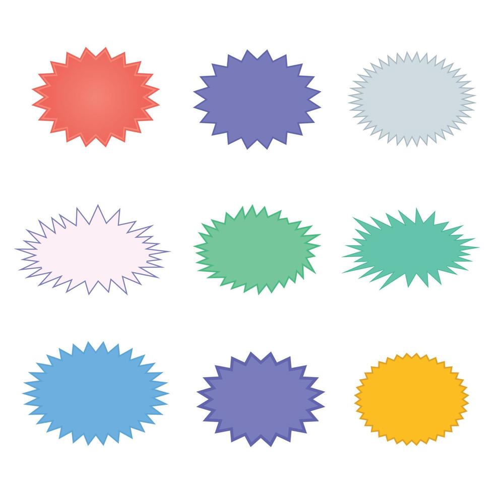 Starburst speech bubbles vector