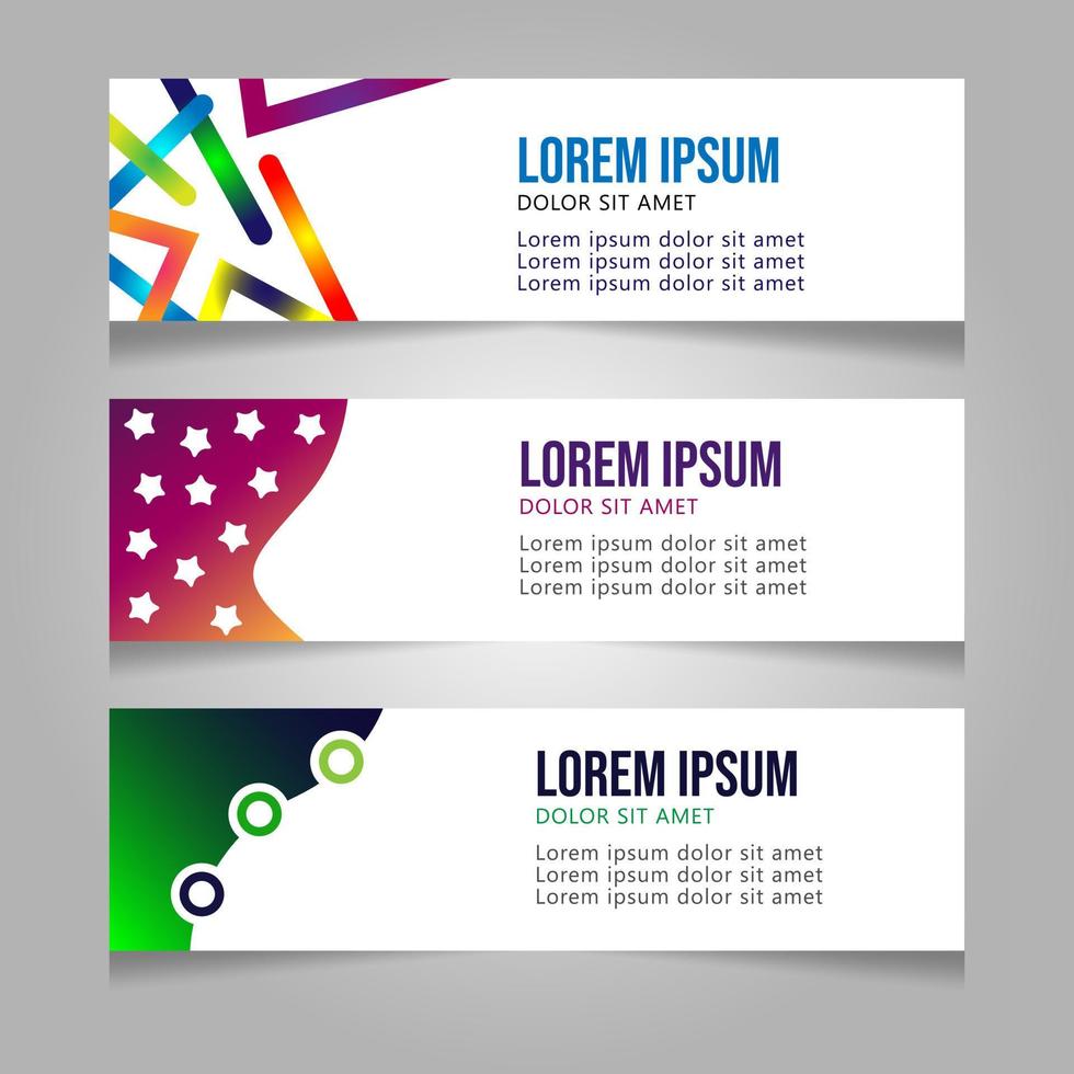 Vector abstract design banner web template.
