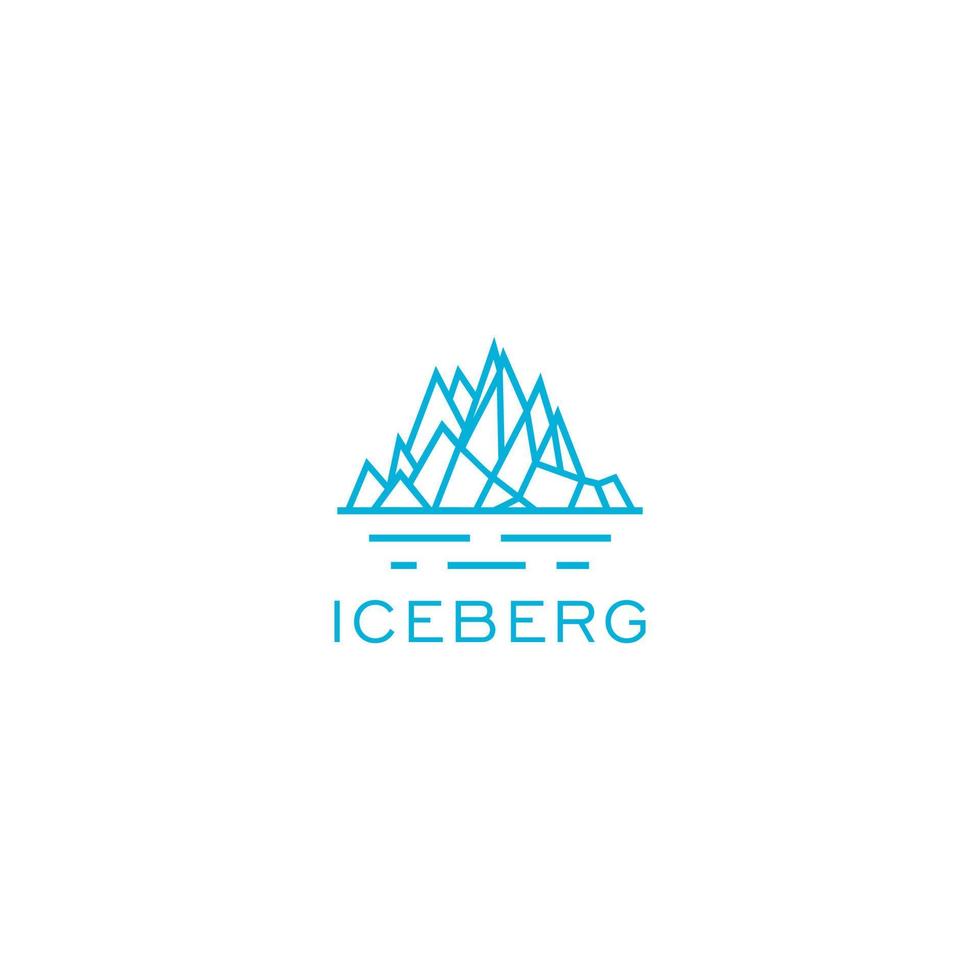 blue iceberg abstract logo vector