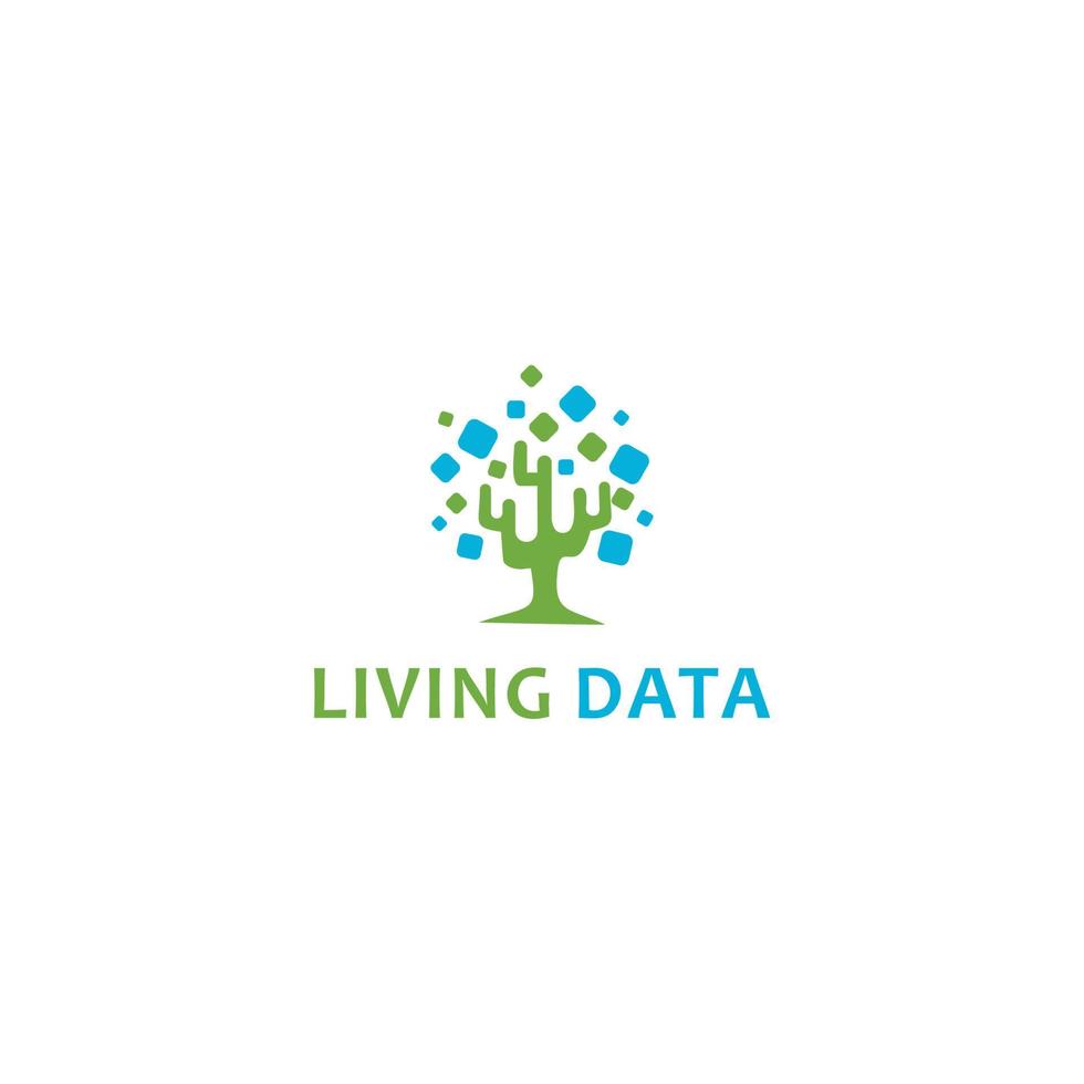 living data abstract design vector